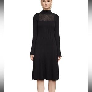 BCBG MAXAZRIA WILAH RIBBED KNIT MOCK NECK SEWATHER DRESS SIZE XXS MSRP $338